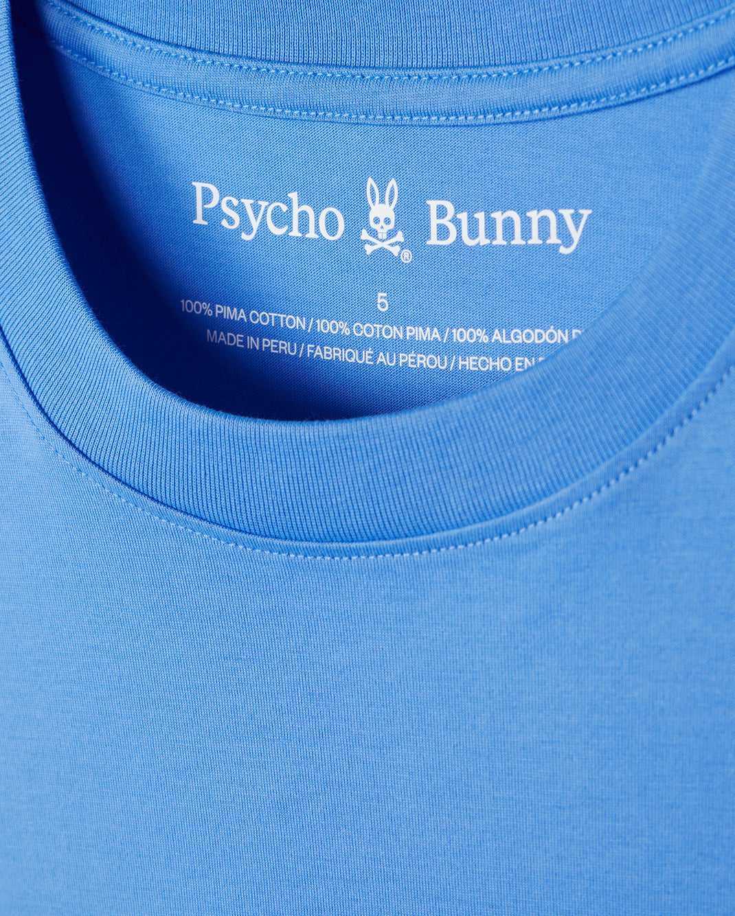 Tees Psycho Bunny Classic Crew Neck Tee Marina Homme | ZJY-01244341